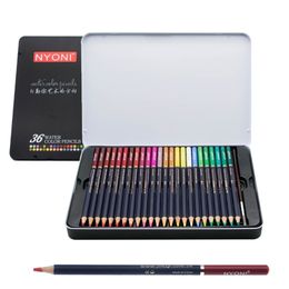 Watercolour Pencils Art Iron box Coloured Pencil 36 48 72 100Colors lapis de cor Professional Pencils For Drawing School Supplies 201214
