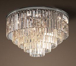 Modern Vintage Crystal Ceiling Flush Mounted Ceiling Light for Home and Hotel Decoration