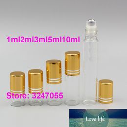 1ml2ml3ml5ml10ml 50/100/200pcs Mini Empty Roll on Perfume Glass Bottle,Cosmetic Portable Travel Small Essential Oil Roll on Tube