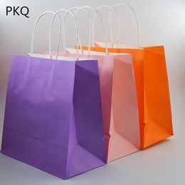 Gift Wrap 35pcs High Quality Kraft Paper Bag With Handle Packaging Bags For Wedding Birthday Party Jewellery Bags1