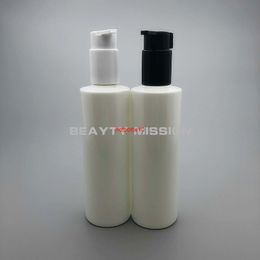 BEAUTY MISSION 24 pcs/lot 250ml luxury lotion pump white plastic PET bottle, empty shampoo/shower gel cosmetics packagingfor shipping