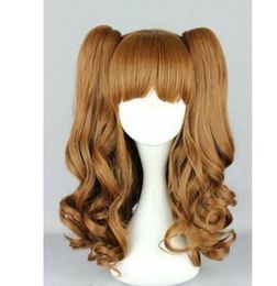 Top Quality Hair Long Wavy Brown Hair Full Synthetic Wig