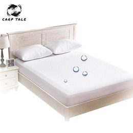 Smooth Waterproof Mattress Protector Cover for Bed WettingHypoallergenic Protection Pad Anti Mites Bed Cover for Mattress Topper 201218