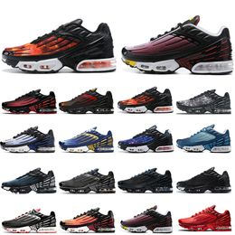 clear men cream Canada - 2022 Newest TN Plus 3 Tuned Running Shoes Mens White Black Laser Blue Hyper Blue Crimson Volt Glow Red Graphic Prints Trainers Sports Sneakers