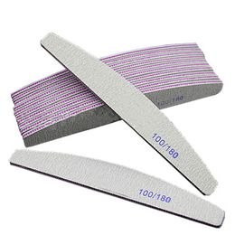 Professional Nail File 100 180 Half Moon Sandpaper Nail Sanding Blocks Grinding Polishing Manicure Care Tools 500 pcs DHL on Sale