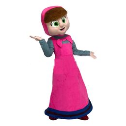 Performance Long Dress Girl Mascot Costumes Christmas Fancy Party Dress Cartoon Character Outfit Suit Adults Size Carnival Easter Advertising Theme Clothing