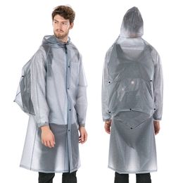 Yuding Raincoat Plastic Thick Rain Coat Women\man Poncho Universal Waterproof Touring Hiking Hooded Schoolbag Raincoats Y200324