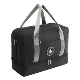Casual Luggage Organiser Portable Bag Dry and Wet Depart Spend Da Night Duffle Gym Small Light Travel Bag