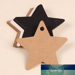 Wholesale- 6*6cm Kraft Star Paper Gift Cards/Tags for Wedding Party Favor Gift Decoration Scrapbooking Paper Crafts 100pcs