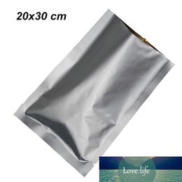 20x30 Cm Open Top Vacuum Pure Aluminium Foil Packing Bags Food Grade Mylar Foil Vacuum Heat Seal Food Valve Packing Pouch for Coffee Tea Nuts
