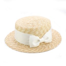 New Adults & Children Big Bow Straw sun Hats women Summer Beach Girls Boys Visor Cap Kid UV Hat Wholesale Dropshipping Y200714