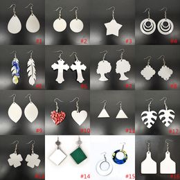 DIY Sublimation Blanks Earrings Designer Earrings Party Gifts DIY Valentines Day Gifts For Women 16 Style XD24352