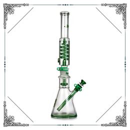 beaker bongs fab Jet Perc Freezable Coil Tube bong glass water pipe build a bubbler smoking pipes heady oil rig 18 inches
