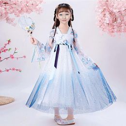 Chinese Hanfu Dress Girl Summer Clothes Chinese Traditional Costume Cospaly Princess Dress For Girl Deguisement Princesse Fille1