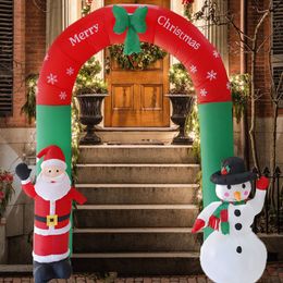 LED Christmas Inflatable Archway Yards Arch LED Glowing Party DIY Props Xmas Inflatable Doll Garden Outdoor Christmas Toys Decor Y201020