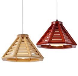 Chinese Simple Japanese Creative Pyramid Chandelier Solid Wood Balcony Corridor Southeast Asia Chandelier Dining Light Lamp