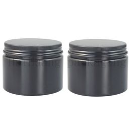 20pcs/lot Black 150g Plastic Cream Bottle Refillable Cosmetic Body Lotion Jar Empty Handmade Mask Powder Packaging Containers
