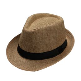 luxury- summer Fedora Hat for Men Fashionable Elegant Vintage Black Women White Red Brim 1920s Panama Top Jazz Beach Unisex Classic Cap
