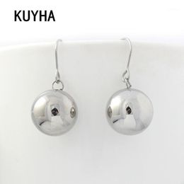 Dangle & Chandelier Silver Color Round Ball Drop Earrings For Women Bridal Wedding Long Circle Bridesmaid1