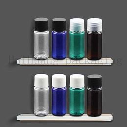 100pc/lot 10ml transparent Mini vial clear makeup plastic PET travel set bottles containers with screw cap