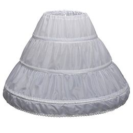 Kids' Accessories Girls' Petticoats 3 Hoops Petticoat Full Flower Girl Crinoline Skirt