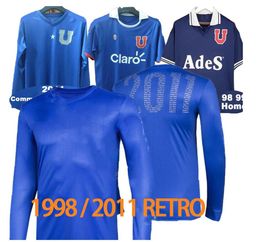 21/22 Universidad De Chile Soccer Jerseys JUNIOR FERNANDES JOAQUIN LARRIVEY JOSE GATICA 1998 2011 Retro Football Shirt L. RODRIGUEZ Long Sleeve 10th unifroms jersey