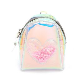 Fashion Mini Coin Purse Girls Cute Backpack-Shaped Zipper With Key Ring Coin Bag Portable Flash Wallet 12 colors