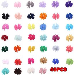 40PC Baby Hair Clips Set Gift Hairclip Girls Sequins Bow Hair Buckle Accessories Sweet Lovely Bowknot Hairpin Delicate Headdress