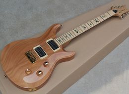 abalone inlay electric guitar NZ - Natural Wood Color Electric Guitar with Flame Maple Neck,Maple Fretboard with Abalone Bird Inlay,Can be customized as Request
