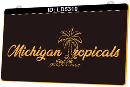 LD5310 Michigan Ropicals 3D Engraving LED Light Sign Wholesale Retail