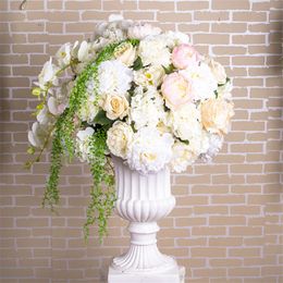 60CM large Wedding decor artificial flower ball table centerpieces simulation flower road cited flower arrangement rose peony