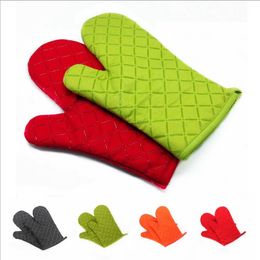 Microwave Oven Gloves Solid High-temperature Thick Gloves Cotton Baking Gloves Oven Mitts Baking Microwave Tool Bakeware Wholesale BT760