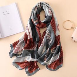 2020 new Women printed Silk scarf Beach Shawl fashion summer Wrap Designer scarves female beach stoles bandanna Foulard muffler