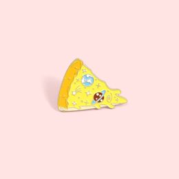 Space Pizza Enamel Lapel Pins Cute Food Planet Cheese Brooches Badges Fashion Starry Pins Gifts for Friends Jewellery