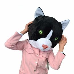 Mascot Costumes Cat Mascot Costume furry party cartoon costume carnival halloween christmas easter ad clothes cat mascot plush headdress