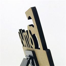 Woodiness Sublimation Blank Frames MDF DIY Three Dimensional Hollowing Out Blank Slate Letter Shape Laser Cutting Home Accessory HHD4754