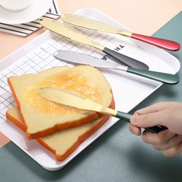 Stainless Steel Butter Knife Western Bread Butter Knife Cheese Cheese Fruit Stainless Steel Knife 13 Colours T3I51279