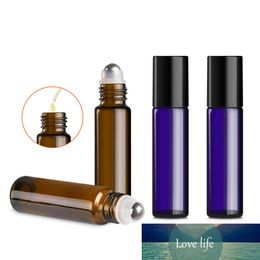 12pcs 10ml Roll on Fragrance Glass Bottles for Essential Oil 10cc Metal Roller Ball Vial Perfume Deodorant Glass Container