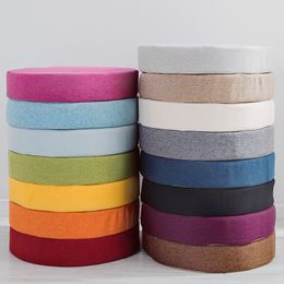 Round Thicken 35D High-density Sponge Cushion Living Room Sofa Linen Cushion Chair Back Cushion Thickness 8CM Office Chair Mat 201026