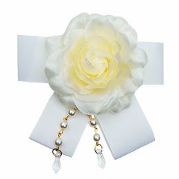 DWWTKL Flower Corsage Bow Brooch Hair Clip For Women Men Bowknot Costume Decorations Lady Jewelry Bow Tie Overcoat Shirt Collar Pins