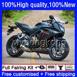 Kit For HONDA CBR 650 F CBR-650F 2011 2012 Matte black 2013 2014 2015 53HM.9 CBR 650F CBR650 F CBR-650 CBR650F 11 12 13 14 15 16 Fairings