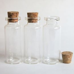 1000 x 15ml Empty Glass Bottle with Cork 415cc Stopper Clear Crimp Neck Container Decorative Craft