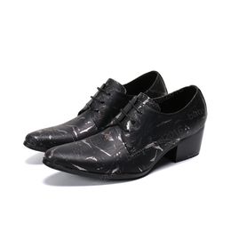 British Increase Height Men Oxford Shoes Pattern Genuine Leather Brogue Shoes Plus Size Man Businesss Derby Shoes