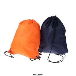 Storage Bags Waterproof Zipper Gym Sport Fitness Bag Foldable Backpack Drawstring Shop Pocket Hiking Camping Pouch Beach Swimming