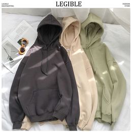 LEGIBLE Autumn Women's Hoodies Oversize Hooded Female Cotton Thicken Warm Loose Hoodie Women Sweatshirts Lady plus size 201211