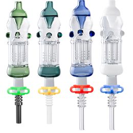 CSYC NC021 Hookah 6 Arm Tree Perc OD 32mm Oil Rigs Bongs Glass Pipe Bubbler 14mm Quartz Ceramic Nail Dab Rig Pipes