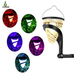 Solar Lawn Lights Waterproof Lantern Lamp Garden Floor Decoration Colorful Landscape Light Outdoor Household Plug-in