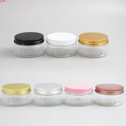 20 x 100g 100cc Empty Transparent Cream Cosmetic Jar Container with Gold Metal Aluminium Cap With PE Padgood qualtity