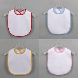 Sublimation Blank Baby Bib DIY Thermal Transfer Baby Burp Cloths Waterproof Bib Kid Product 5 Colours M3147 370 K2