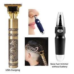 Hair Cutting Machine Or Nose and Ear Trimmer Tondeuse Professional Clipper Electric Shaver for Ears Barber 220216